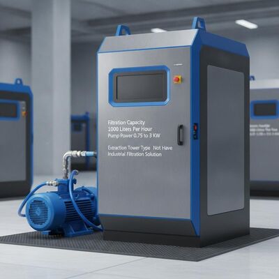 여과 용량 시간당 1000리터 CNC 냉각수 필터 시스템 펌프 동력 0.75 ~ 3KW 추출 타워형 산업용 여과 솔루션 없음